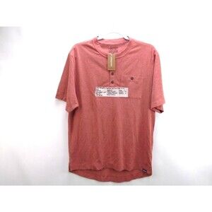 Patagonia Capilene Cool Trail Henley Shirt Mens M Salmon Short Sleeve Pocket